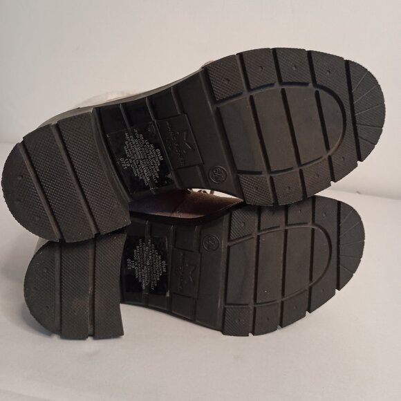 Marc Fisher Vacinta Gray Suede Shearling Heeled Combat Booties Women’s 6.5 - Picture 7 of 11